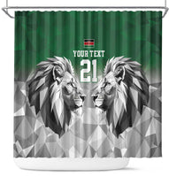 Kenya Rugby Custom Shower Curtain Green Kenyan 22-23 Motif - Wonder Print Shop