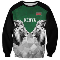 Kenya Rugby Custom Sweatshirt Green Kenyan 22-23 Motif - Wonder Print Shop