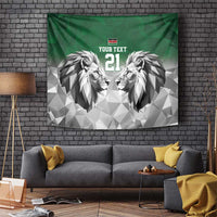 Kenya Rugby Custom Tapestry Green Kenyan 22-23 Motif - Wonder Print Shop