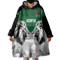 Kenya Rugby Custom Wearable Blanket Hoodie Green Kenyan 22-23 Motif - Wonder Print Shop