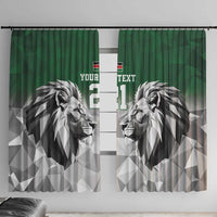 Kenya Rugby Custom Window Curtain Green Kenyan 22-23 Motif - Wonder Print Shop