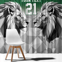 Kenya Rugby Custom Window Curtain Green Kenyan 22-23 Motif - Wonder Print Shop