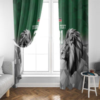 Kenya Rugby Custom Window Curtain Green Kenyan 22-23 Motif - Wonder Print Shop