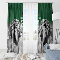 Kenya Rugby Custom Window Curtain Green Kenyan 22-23 Motif - Wonder Print Shop