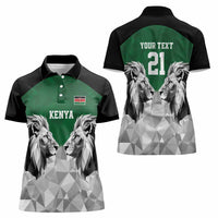 Kenya Rugby Custom Women Polo Shirt Green Kenyan 22-23 Motif - Wonder Print Shop