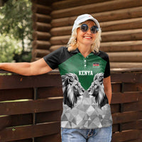 Kenya Rugby Custom Women Polo Shirt Green Kenyan 22-23 Motif - Wonder Print Shop