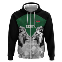 Kenya Rugby Custom Zip Hoodie Green Kenyan 22-23 Motif - Wonder Print Shop