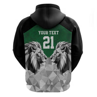 Kenya Rugby Custom Zip Hoodie Green Kenyan 22-23 Motif - Wonder Print Shop