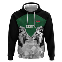 Kenya Rugby Custom Zip Hoodie Green Kenyan 22-23 Motif - Wonder Print Shop