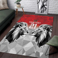 Kenya Rugby Custom Area Rug Red Kenyan 22-23 Motif - Wonder Print Shop