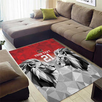 Kenya Rugby Custom Area Rug Red Kenyan 22-23 Motif - Wonder Print Shop