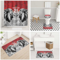 Kenya Rugby Custom Bathroom Set Red Kenyan 22-23 Motif - Wonder Print Shop