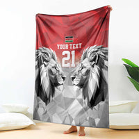 Kenya Rugby Custom Blanket Red Kenyan 22-23 Motif - Wonder Print Shop