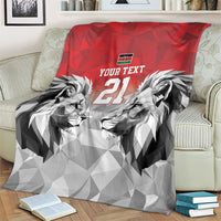 Kenya Rugby Custom Blanket Red Kenyan 22-23 Motif - Wonder Print Shop