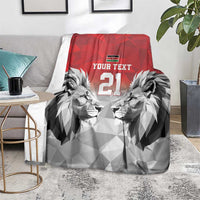Kenya Rugby Custom Blanket Red Kenyan 22-23 Motif - Wonder Print Shop