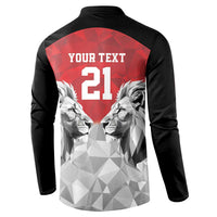 Kenya Rugby Custom Button Sweatshirt Red Kenyan 22-23 Motif - Wonder Print Shop