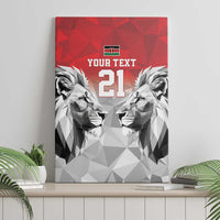 Kenya Rugby Custom Canvas Wall Art Red Kenyan 22-23 Motif - Wonder Print Shop