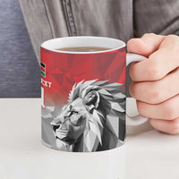 Kenya Rugby Custom Ceramic Mug Red Kenyan 22-23 Motif - Wonder Print Shop