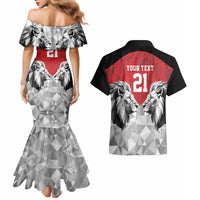 Kenya Rugby Custom Couples Matching Mermaid Dress and Hawaiian Shirt Red Kenyan 22-23 Motif - Wonder Print Shop