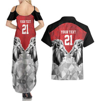Kenya Rugby Custom Couples Matching Summer Maxi Dress and Hawaiian Shirt Red Kenyan 22-23 Motif - Wonder Print Shop