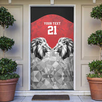 Kenya Rugby Custom Door Cover Red Kenyan 22-23 Motif - Wonder Print Shop