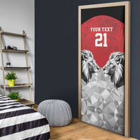 Kenya Rugby Custom Door Cover Red Kenyan 22-23 Motif - Wonder Print Shop