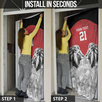 Kenya Rugby Custom Door Cover Red Kenyan 22-23 Motif - Wonder Print Shop