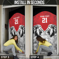 Kenya Rugby Custom Door Cover Red Kenyan 22-23 Motif - Wonder Print Shop