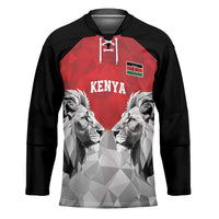 Kenya Rugby Custom Hockey Jersey Red Kenyan 22-23 Motif - Wonder Print Shop