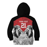 Kenya Rugby Custom Kid Hoodie Red Kenyan 22-23 Motif - Wonder Print Shop