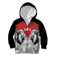 Kenya Rugby Custom Kid Hoodie Red Kenyan 22-23 Motif - Wonder Print Shop