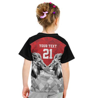 Kenya Rugby Custom Kid T Shirt Red Kenyan 22-23 Motif - Wonder Print Shop