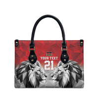 Kenya Rugby Custom Leather Bag Red Kenyan 22-23 Motif - Wonder Print Shop