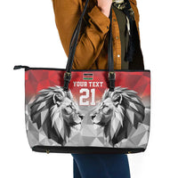 Kenya Rugby Custom Leather Tote Bag Red Kenyan 22-23 Motif - Wonder Print Shop