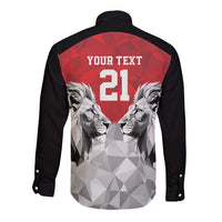 Kenya Rugby Custom Long Sleeve Button Shirt Red Kenyan 22-23 Motif - Wonder Print Shop