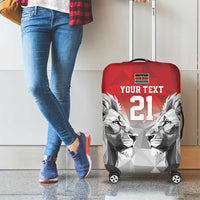 Kenya Rugby Custom Luggage Cover Red Kenyan 22-23 Motif - Wonder Print Shop