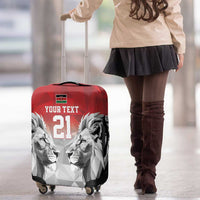 Kenya Rugby Custom Luggage Cover Red Kenyan 22-23 Motif - Wonder Print Shop