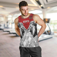 Kenya Rugby Custom Men Tank Top Red Kenyan 22-23 Motif - Wonder Print Shop