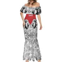 Kenya Rugby Custom Mermaid Dress Red Kenyan 22-23 Motif - Wonder Print Shop
