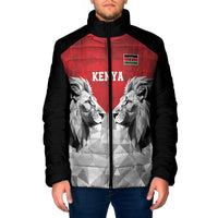 Kenya Rugby Custom Padded Jacket Red Kenyan 22-23 Motif - Wonder Print Shop
