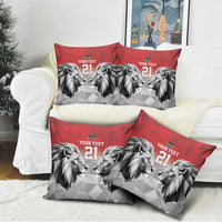 Kenya Rugby Custom Pillow Cover Red Kenyan 22-23 Motif - Wonder Print Shop