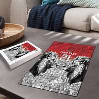 Kenya Rugby Custom Puzzle Red Kenyan 22-23 Motif - Wonder Print Shop