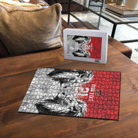 Kenya Rugby Custom Puzzle Red Kenyan 22-23 Motif - Wonder Print Shop