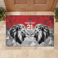 Kenya Rugby Custom Rubber Doormat Red Kenyan 22-23 Motif - Wonder Print Shop