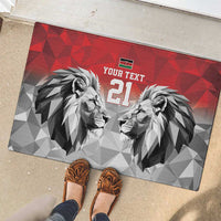 Kenya Rugby Custom Rubber Doormat Red Kenyan 22-23 Motif - Wonder Print Shop