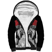 Kenya Rugby Custom Sherpa Hoodie Red Kenyan 22-23 Motif - Wonder Print Shop