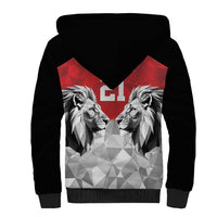 Kenya Rugby Custom Sherpa Hoodie Red Kenyan 22-23 Motif - Wonder Print Shop