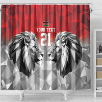 Kenya Rugby Custom Shower Curtain Red Kenyan 22-23 Motif - Wonder Print Shop