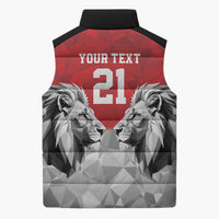 Kenya Rugby Custom Sleeveless Puffer Jacket Red Kenyan 22-23 Motif - Wonder Print Shop