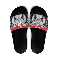 Kenya Rugby Custom Slide Sandals Red Kenyan 22-23 Motif - Wonder Print Shop